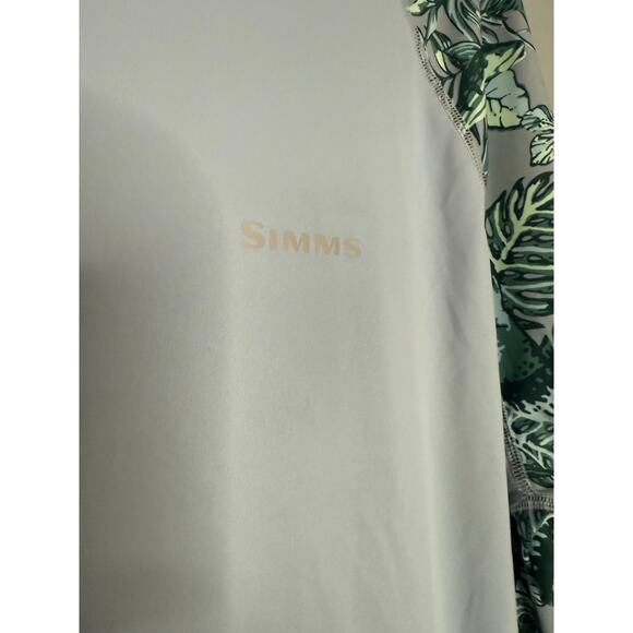 Simms SolarFlex Long Sleeve Crewneck Shirt tropical print - Picture 7 of 9